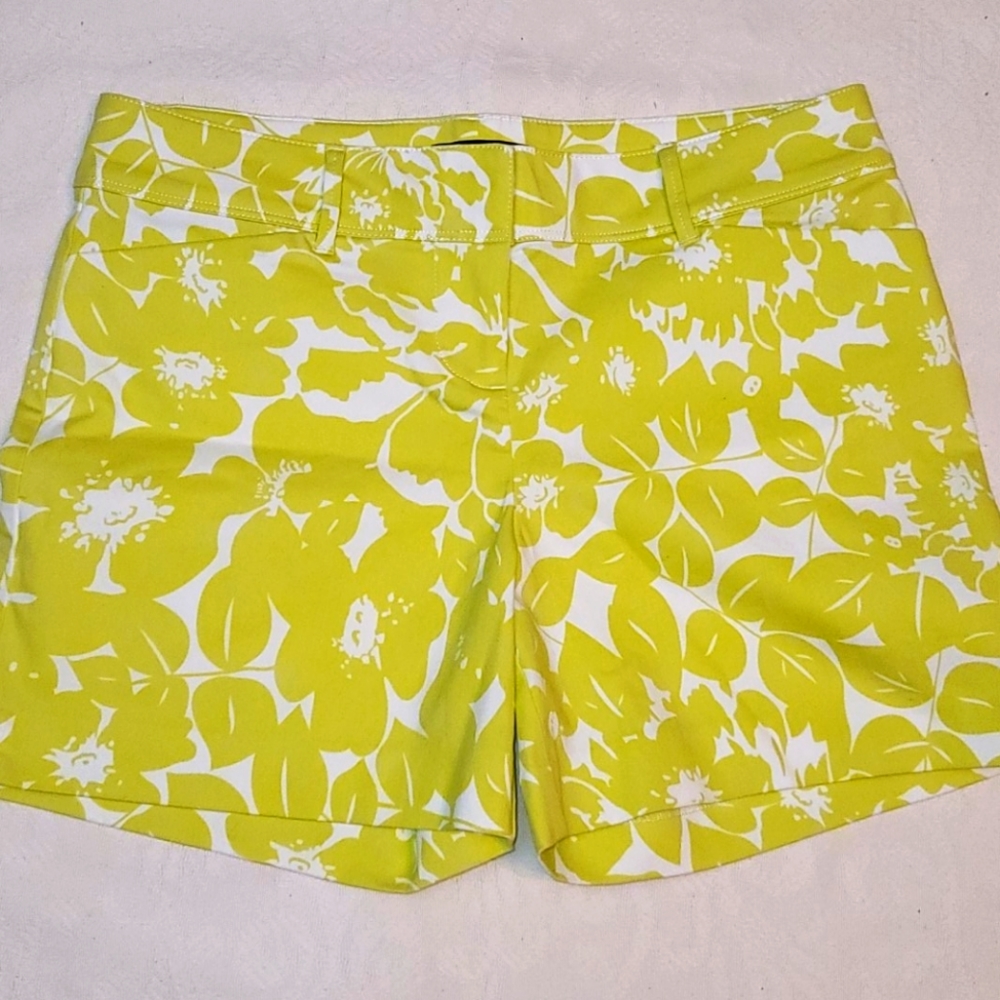 The Limited Yellow Floral Jean Shorts